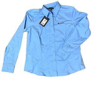 LANDMARK Alcoa Logo Women's Dress Button Down NWT  ....